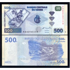 Конго 500 франков 2002г.